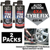 2X Auto Extreme Tyre Fix Large Size 450Ml Inflater